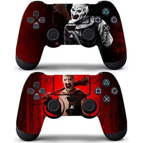 Skin Covers Vinyl Stickers Cover Horror Wrap for PS5 Controller Remote Skin Scary (2 Pack)