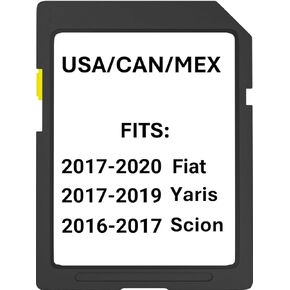 Navigation map Update Sd Card Compatible with Toyota Yaris iA-2017, Scion iA-2016, Fiat 124- (2017-2020) sp*der, Lusso, Abarth/Rally USA/CAN/MEX