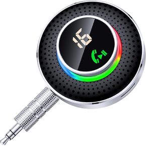 COMSOON Bluetooth 5.3 Receiver for Car, [Enlarged Button & LED Display Screen] Bluetooth AUX Adapter, 3.5mm Wireless AUX Receiver for Car Stereo/Home Stereo/Headphones, Support Siri/Hands-Free Call