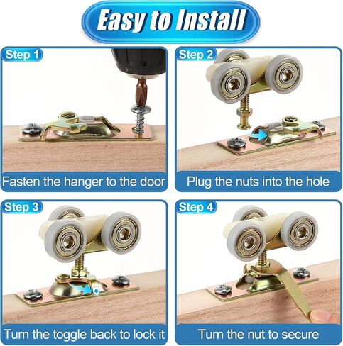 عبوتان من شماعة الباب المنزلق، مجموعة باب الجيب، شماعة باب الجيب، لوحة توصيل بكرة الباب المنزلق RV، الأجهزة الداخلية للباب المنزلق RV in Kuwait