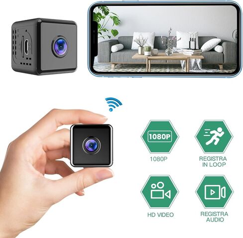 LTJVCALTOQN W10 Hidden spy Camera,1080P WiFi Mini Camera, Indoor Camera,1080P Hidden Camera，Nanny Cam，AI Motion Detection Alerts, Auto Night Vision,Real Time Record Surveillance Camera for Indoor in Kuwait