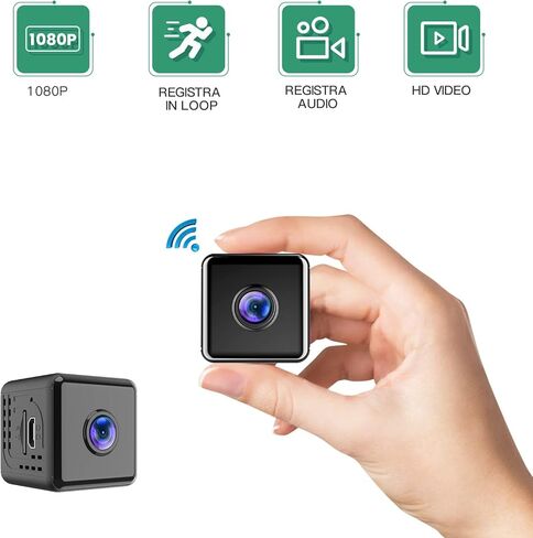 LTJVCALTOQN W10 Hidden spy Camera,1080P WiFi Mini Camera, Indoor Camera,1080P Hidden Camera，Nanny Cam，AI Motion Detection Alerts, Auto Night Vision,Real Time Record Surveillance Camera for Indoor in Kuwait