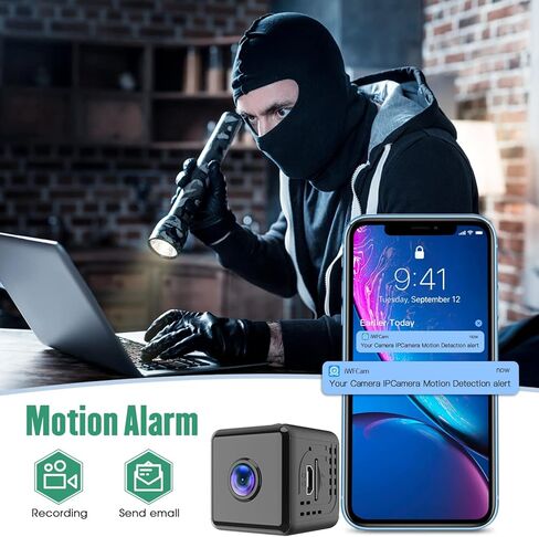 LTJVCALTOQN W10 Hidden spy Camera,1080P WiFi Mini Camera, Indoor Camera,1080P Hidden Camera，Nanny Cam，AI Motion Detection Alerts, Auto Night Vision,Real Time Record Surveillance Camera for Indoor in Kuwait