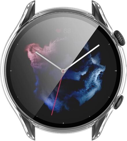متوافق مع حافظة Amazfit GTR 3 Pro/GTR 3، غطاء حافظة واقي شاشة نحيف من البولي كربونات [إطار معدني مطلي] [تغطية كاملة ثلاثية الأبعاد] مع واقي شاشة من الزجاج المقسى لساعة GTR 3 Pro/GTR 3 (5 عبوات) in Kuwait