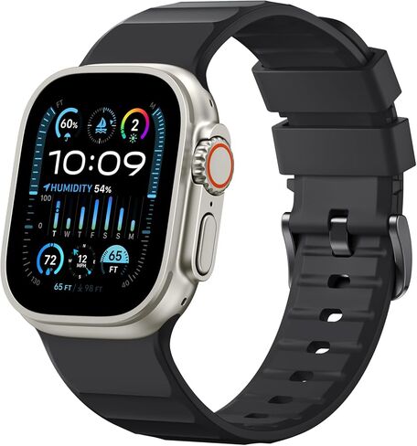 Sport Band Compatible with Apple Watch 49mm 45mm 44mm 42mm for Men Women, Soft Silicone Breathable Wristband Replacement Strap for iWatch Ultra 2 SE Series 9 8 7 6 5 4 3 2 1 in Saudi Arabia