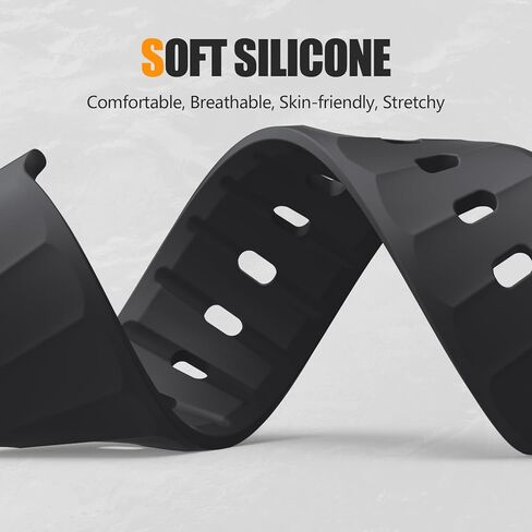 Sport Band Compatible with Apple Watch 49mm 45mm 44mm 42mm for Men Women, Soft Silicone Breathable Wristband Replacement Strap for iWatch Ultra 2 SE Series 9 8 7 6 5 4 3 2 1 in Saudi Arabia