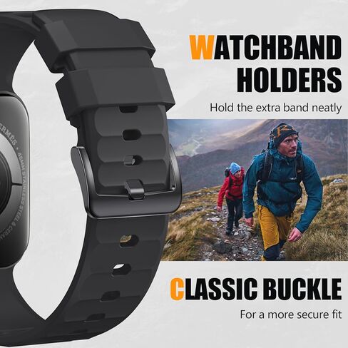 Sport Band Compatible with Apple Watch 49mm 45mm 44mm 42mm for Men Women, Soft Silicone Breathable Wristband Replacement Strap for iWatch Ultra 2 SE Series 9 8 7 6 5 4 3 2 1 in Saudi Arabia