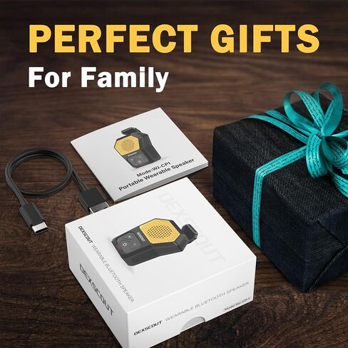 Wearable Bluetooth Speaker,Clip-on Wireless Portable Mini Water-Resistant Speaker,Built-in Mics for Hands-Free Music and Calls, Small Bluetooth Speakers,Up to 12H Battery Life in Saudi Arabia