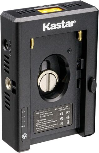 Kastar NP-F Battery Adapter Plate W/LED Indicators, Input Type-C 5V 2A, 8.4V 5A 5.5x2.1mm, Output 12V 2A 5.5x2.5mm, 16.8V 2A Dtap, 5V 3A USB for NP-F Series Battery, DSLR & Mirrorless Camera (1-Pack) in Saudi Arabia