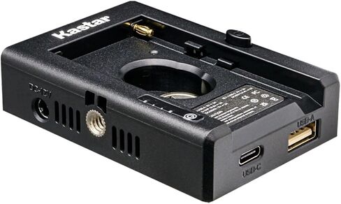 Kastar NP-F Battery Adapter Plate W/LED Indicators, Input Type-C 5V 2A, 8.4V 5A 5.5x2.1mm, Output 12V 2A 5.5x2.5mm, 16.8V 2A Dtap, 5V 3A USB for NP-F Series Battery, DSLR & Mirrorless Camera (1-Pack) in Saudi Arabia