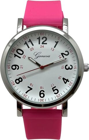 Nurse Watch for Medical Assistant and Student with Easy Read Dial, Military Time with Second Hand, Silicone Band and Water Resistant Nurse Watches for Women in Saudi Arabia