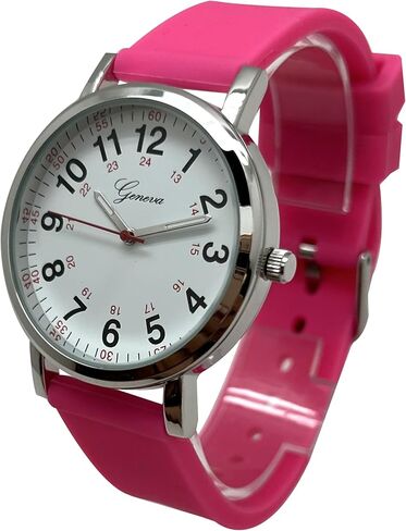 Nurse Watch for Medical Assistant and Student with Easy Read Dial, Military Time with Second Hand, Silicone Band and Water Resistant Nurse Watches for Women in Saudi Arabia