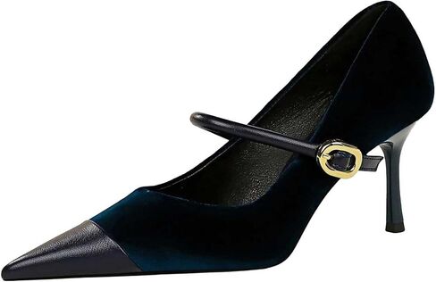 baobeijiadao Womens Pointed Toe Heeled Pumps Slip On Stiletto Heels Single-Strap Wedding Evening Dressy Shoes in Saudi Arabia