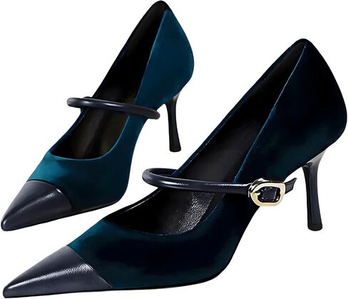 baobeijiadao Womens Pointed Toe Heeled Pumps Slip On Stiletto Heels Single-Strap Wedding Evening Dressy Shoes in Saudi Arabia