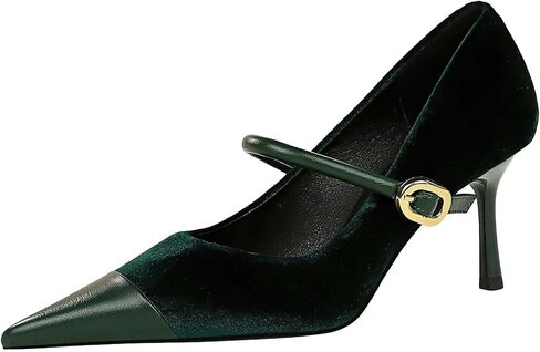 baobeijiadao Womens Pointed Toe Heeled Pumps Slip On Stiletto Heels Single-Strap Wedding Evening Dressy Shoes in Saudi Arabia