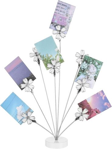 Photo Tree Holder Clip, 8 Branch Cherry Blossoms Family Tree Gift Card Holder Sakura Card Photo Clips Holder Desk Stand for Memo Paper Note Wedding Photo Display Office Decor in Kuwait