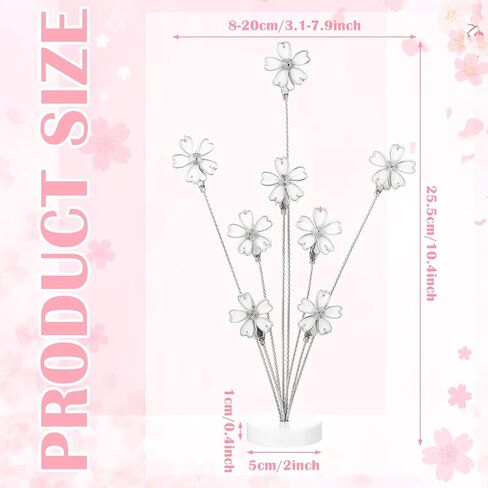 Photo Tree Holder Clip, 8 Branch Cherry Blossoms Family Tree Gift Card Holder Sakura Card Photo Clips Holder Desk Stand for Memo Paper Note Wedding Photo Display Office Decor in Kuwait