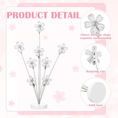 Photo Tree Holder Clip, 8 Branch Cherry Blossoms Family Tree Gift Card Holder Sakura Card Photo Clips Holder Desk Stand for Memo Paper Note Wedding Photo Display Office Decor in Kuwait