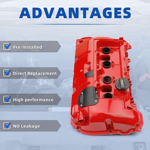 MITZONE Cylinder Head Valve Cover Compatible for 2007-2015 Mini Cooper Base R55-R61 non-S N16/N12 1.6L Replace # 11127646554 in Saudi Arabia