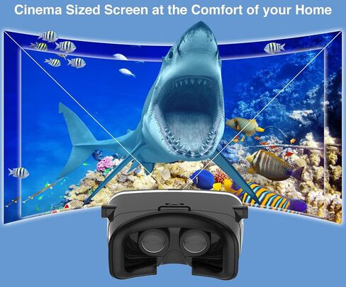 [محدث وثابت] نظام ألعاب سماعات الرأس VR - نظارات الواقع الافتراضي ثلاثية الأبعاد عالية الوضوح للأطفال والكبار - عدسة بصرية، حزام قابل للتعديل - متوافق مع iPhone وAndroid (3.5 بوصة إلى 6.5 بوصة) in Saudi Arabia
