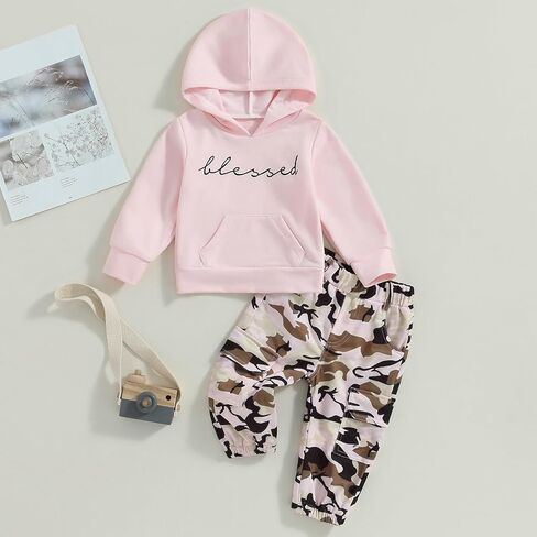 Toddler Baby Girls Boy Clothes Letter Printed 12 18M 2 3 4 5T Outfits Fall Winter Sweater Long Sleeve Hoodie Pants in Kuwait