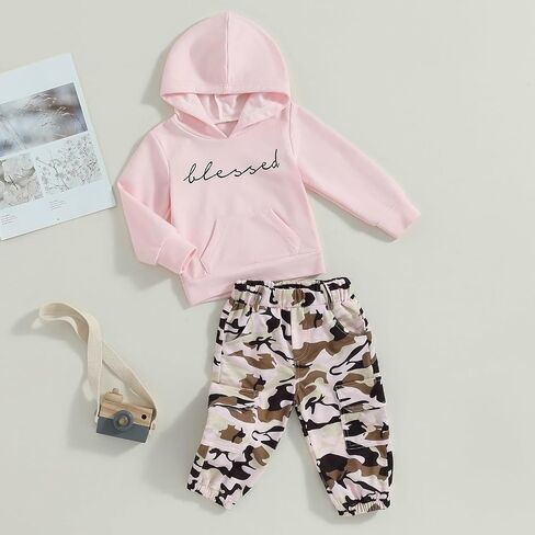Toddler Baby Girls Boy Clothes Letter Printed 12 18M 2 3 4 5T Outfits Fall Winter Sweater Long Sleeve Hoodie Pants in Kuwait