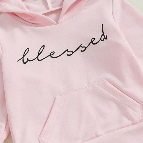 Toddler Baby Girls Boy Clothes Letter Printed 12 18M 2 3 4 5T Outfits Fall Winter Sweater Long Sleeve Hoodie Pants in Kuwait