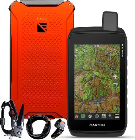 Garmin Montana 760i Rugged GPS Touchscreen Navigator, Dark Energy Poseidon Pro Charger, Black in Kuwait