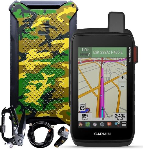 Garmin Montana 760i Rugged GPS Touchscreen Navigator, Dark Energy Poseidon Pro Charger, Black in Kuwait