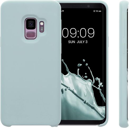 kwmobile Case Compatible with Samsung Galaxy S9 Case - TPU Silicone Phone Cover with Soft Finish - Cool Mint in Saudi Arabia