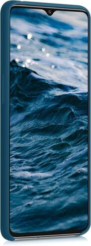 حافظة kwmobile متوافقة مع حافظة OnePlus 7T - غطاء هاتف من السيليكون TPU مع لمسة نهائية ناعمة - أزرق مخضر غير لامع in Saudi Arabia