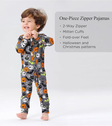 Footless Pajamas Baby Boy Girls, Viscose from Bamboo Baby Pajamas, Two Way Zipper Sleepers, Newborn Pjs in Kuwait