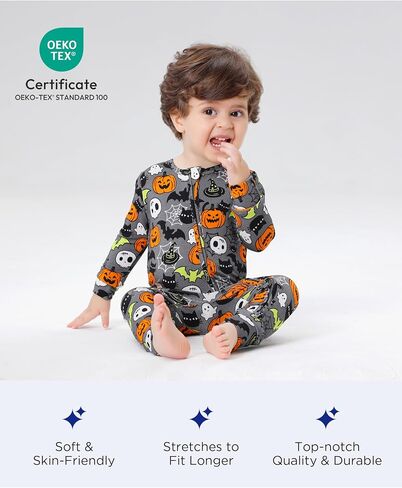 Footless Pajamas Baby Boy Girls, Viscose from Bamboo Baby Pajamas, Two Way Zipper Sleepers, Newborn Pjs in Kuwait