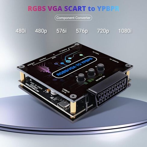 محول مكونات RGBS VGA SCART إلى YPBPR، 480i 480p 576i 576p 720p 1080i محول تحويل ترميز الفيديو، محول فيديو فرق اللون لـ Genesis، لـ Dreamcast، لـ N64 in Saudi Arabia