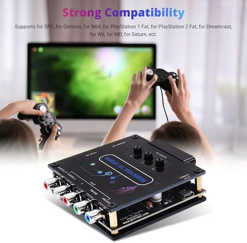 محول مكونات RGBS VGA SCART إلى YPBPR، 480i 480p 576i 576p 720p 1080i محول تحويل ترميز الفيديو، محول فيديو فرق اللون لـ Genesis، لـ Dreamcast، لـ N64 in Saudi Arabia