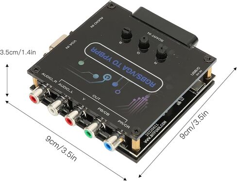 محول مكونات RGBS VGA SCART إلى YPBPR، 480i 480p 576i 576p 720p 1080i محول تحويل ترميز الفيديو، محول فيديو فرق اللون لـ Genesis، لـ Dreamcast، لـ N64 in Saudi Arabia