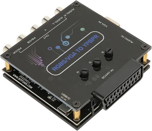 محول مكونات RGBS VGA SCART إلى YPBPR، 480i 480p 576i 576p 720p 1080i محول تحويل ترميز الفيديو، محول فيديو فرق اللون لـ Genesis، لـ Dreamcast، لـ N64 in Saudi Arabia
