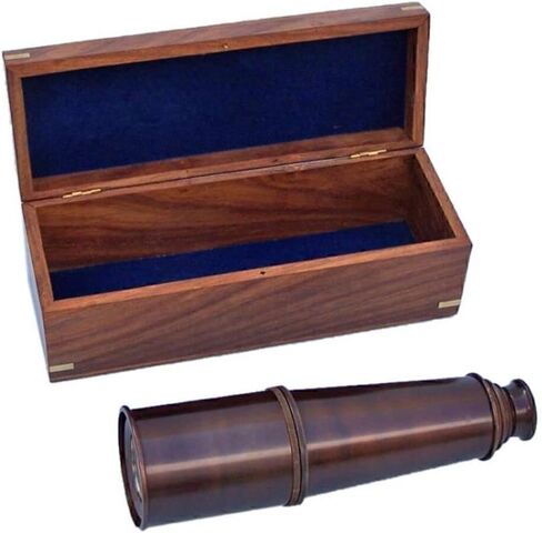 Hampton Nautical Admiral's Brass Spyglass Telescope with Rosewood Box, 32", Brass in Saudi Arabia