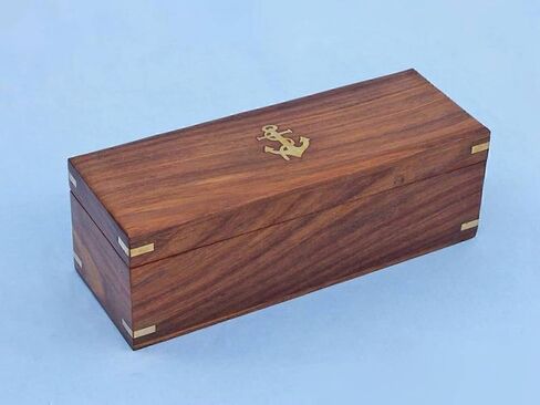 Hampton Nautical Admiral's Brass Spyglass Telescope with Rosewood Box, 32", Brass in Saudi Arabia