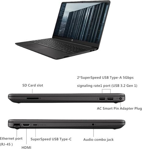 HP Newest 15.6" FHD (‎1920 x 1080) Laptop, 32GB RAM, 1TB Storage, AMD Ryzen 5 5500U 6-core Processor(Beat i7-1165G7), Ethernet Port, HDMI, SD Card Reader, Upto 12 Hours Battery Life, Windows 11 Pro in Saudi Arabia