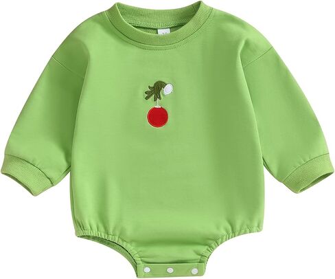 Amiblvowa للجنسين طفلة الصبي زي عيد الميلاد طويلة الأكمام المتضخم Crewneck البلوز قميص فقاعة رومبير عيد الميلاد الملابس in Kuwait
