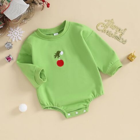 Amiblvowa للجنسين طفلة الصبي زي عيد الميلاد طويلة الأكمام المتضخم Crewneck البلوز قميص فقاعة رومبير عيد الميلاد الملابس in Kuwait