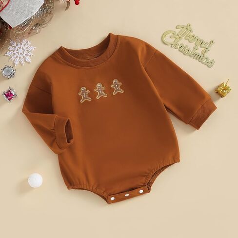 Amiblvowa للجنسين طفلة الصبي زي عيد الميلاد طويلة الأكمام المتضخم Crewneck البلوز قميص فقاعة رومبير عيد الميلاد الملابس in Kuwait