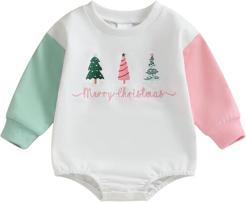 Amiblvowa للجنسين طفلة الصبي زي عيد الميلاد طويلة الأكمام المتضخم Crewneck البلوز قميص فقاعة رومبير عيد الميلاد الملابس in Kuwait