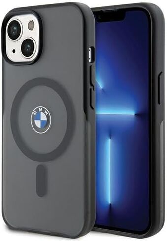CG MOBILE BMW Phone Case Compatible with Magsafe iPhone 15 in Black Frosted IML, Anti-Scratch PC/TPU, Comfortable & Durable Hard Case with Accessible Ports, Shock Absorption & Signature Logo in Saudi Arabia