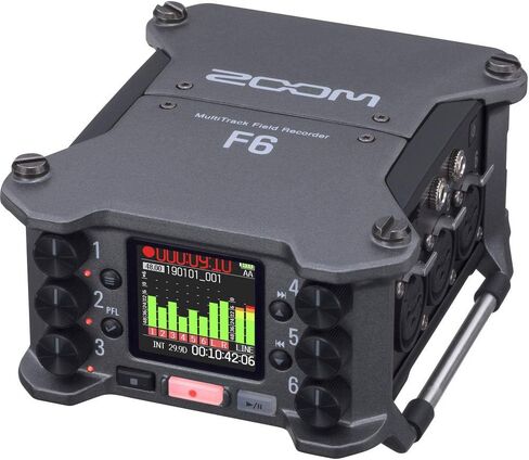 جهاز تسجيل ميداني Zoom F6 ذو 6 مدخلات / 14 مسارًا متعدد المسارات مع سماعات رأس AKG K 240 (عنصران) in Saudi Arabia