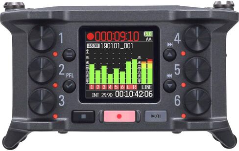 جهاز تسجيل ميداني Zoom F6 ذو 6 مدخلات / 14 مسارًا متعدد المسارات مع سماعات رأس AKG K 240 (عنصران) in Saudi Arabia