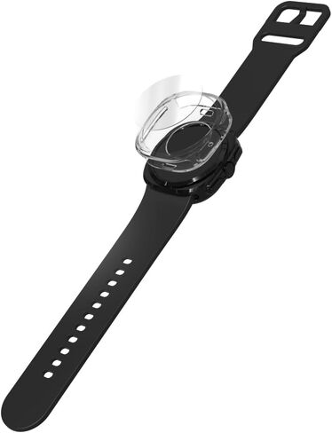 ZAGG Glass Elite 360 Samsung Galaxy Watch Ultra Screen Protector - Integrated Bumper & 5X Stronger Glass Screen Protector, Smooth & Smudge-Free, Easy Installation in Saudi Arabia