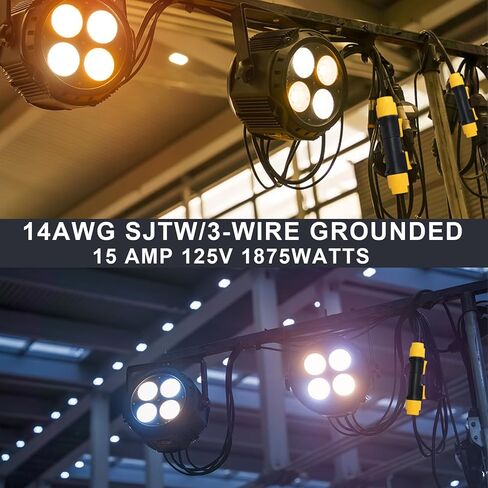1 to 3 Outlet powerCON Cable - 3FT 14AWG PowerCon True1 Male to 3X Female Extension Y Splitter Cable, Heavy Duty Outdoor 20A Waterproof True Connector for Stage Light/Speaker(SAC3MX - SAC3FX) in Saudi Arabia