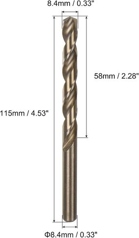 uxcell 4pcs 10.4mm Drilling Dia Straight Shank High-Speed Steel Cobalt Metric Twist Drill Bit Rotary Tool in Saudi Arabia